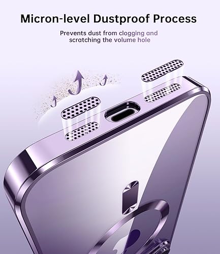 Miniatura 7 de Funda para iPhone 14 Pro Max con protector integrado de lente de cámara, compatible con MagSafe, exterior original, transparente para iPhone 14