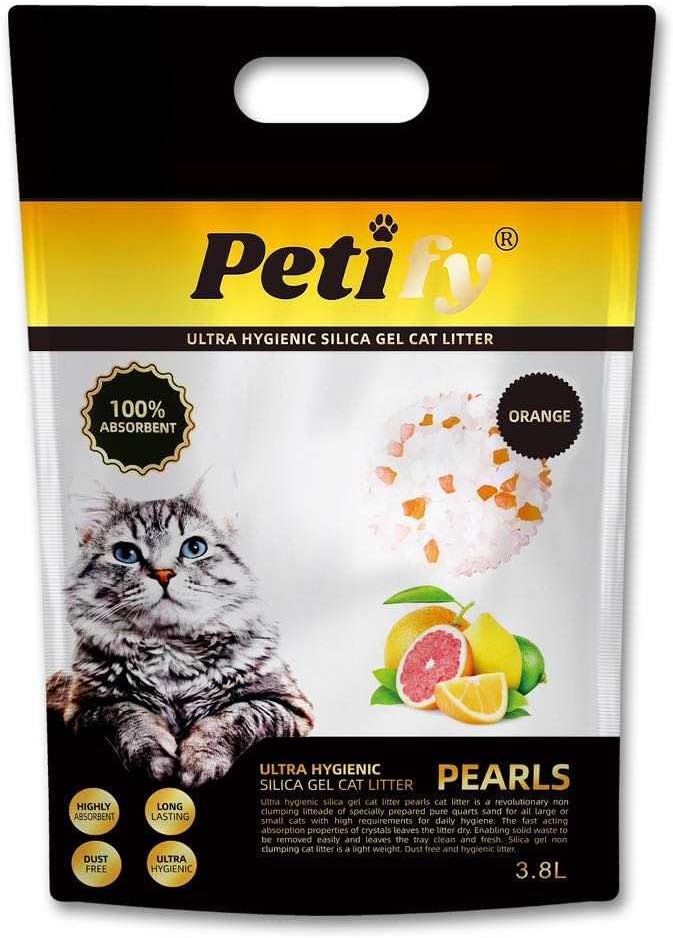 Ultra Hygienic Highly Absorbent Pearls Silica Gel Cat Litter CITRUS