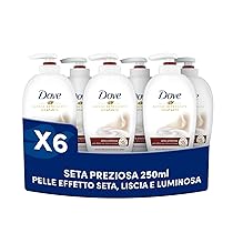 Dove, Sapone Liquido Mani Seta Preziosa, Sapone Detergente Mani Idratante, Rimuove con Efficacia Sporco e Batteri, con +5 Agenti Idratanti, Formula 99% Biodegradabile, 6 pezzi da 250ml