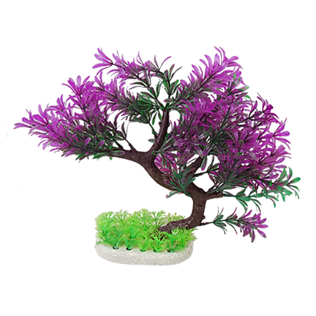 Qtqgoitem Purple Green Man-made Tree Plact Ornament for Fish Tank Aquarium (model: 891 377 73a 159 bde)