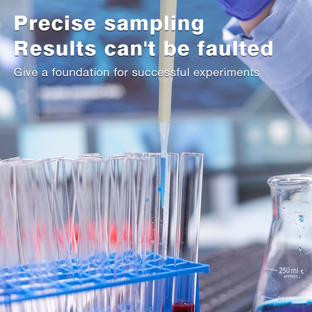 Pipette, manuelle einkanalige einstellbare Labo-Ory-Pipetten, 0,1 bis 2,5 µl einstellbar, manuelles variables Volumen, Einzelkanalpipetten, LCD-Labor-Mikropipette, für präzise Probenahme im Labor