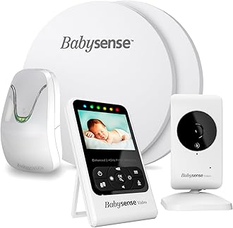 HD Video Camera & Baby Monitor with Real-Time No Breathing Alerts, Breathing Irregularity Notifications, Medically Certified, 2-in-1 Contact-Free Monitor, Full Bed Coverage by 2 Sensor Pads