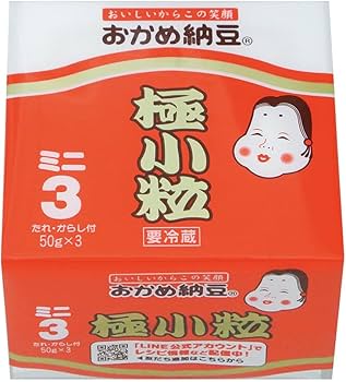 Amazon.co.jp: [冷蔵] タカノフーズ おかめ納豆 極小粒ミニ3 たれ