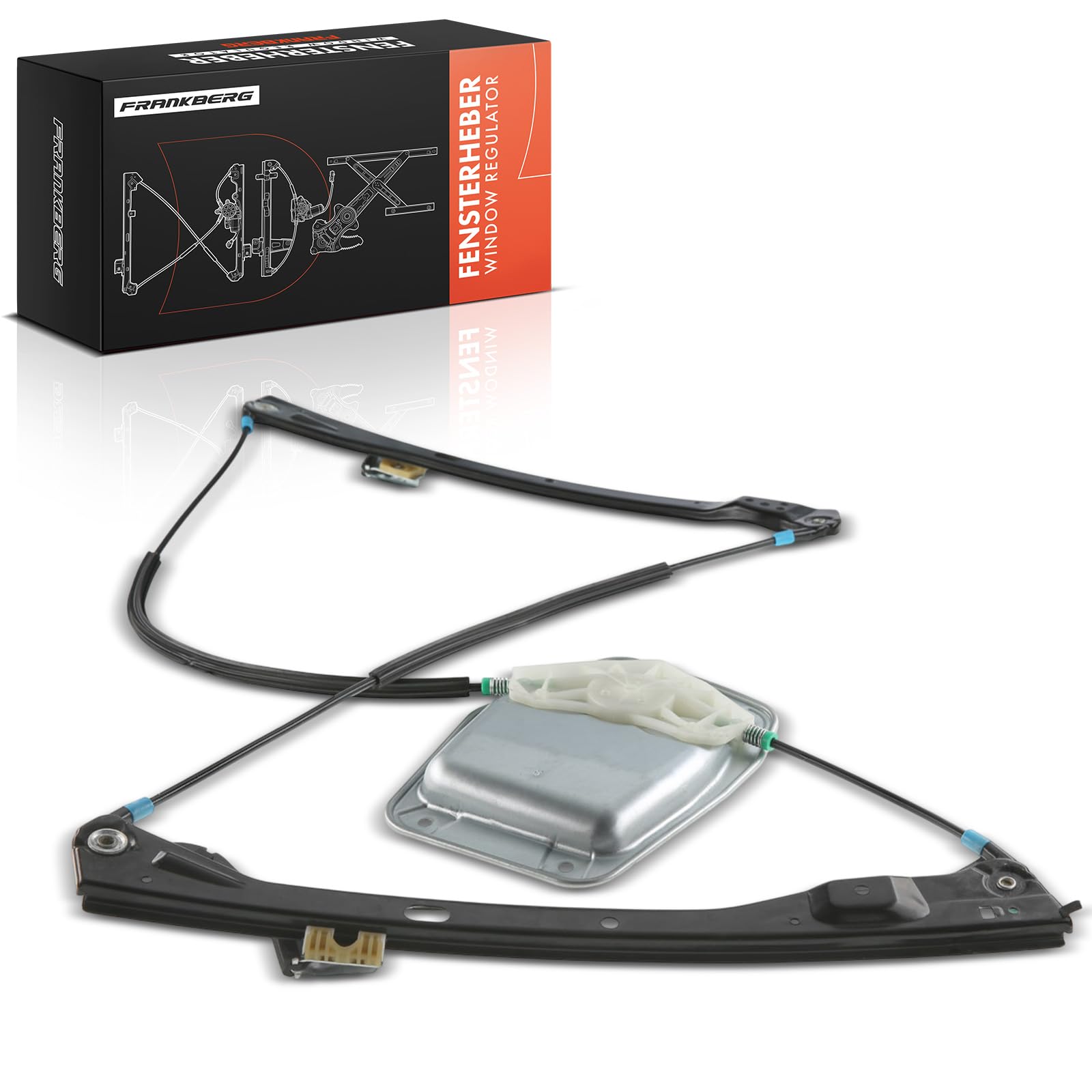 Frankberg Elevalunas Mecanismo elevalunas Eléctrico sin Motor Delantero derecho Sin placa 2/3 Puertass Compatible con Golf V 1K1 Compacto Replace# 1K3837462