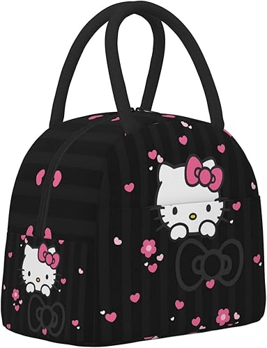 Mekirto Linda bolsa de almuerzo de anime con aislamiento, reutilizable, para mujeres, adultos, trabajo, al aire libre, viajes, picnic