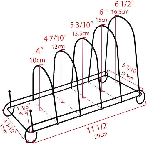 Miniatura 2 de Artliving Estante de metal de 5 niveles para platos, soporte de exhibición, organizador de gabinete, juego de 2