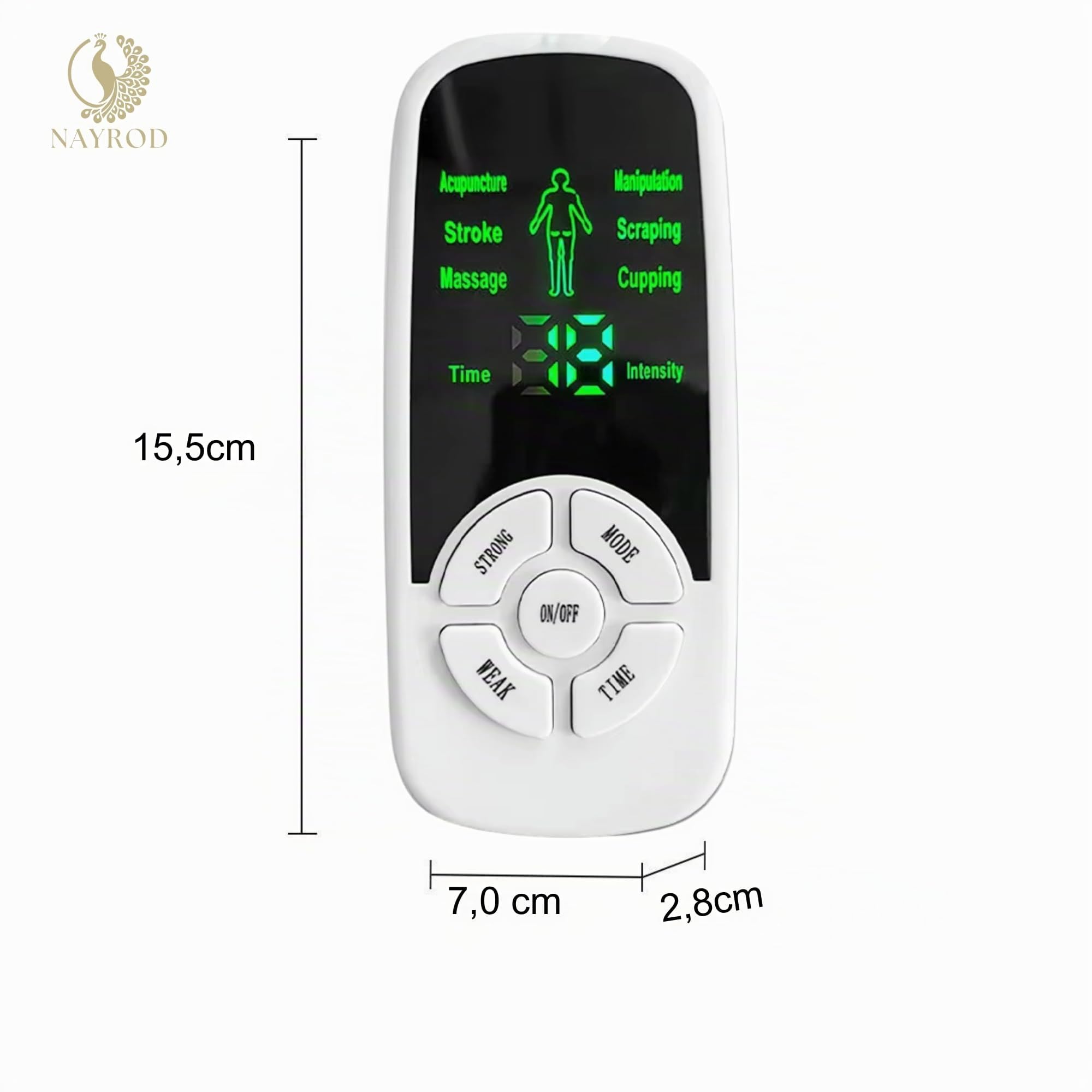 NAYROD Electroestimulador muscular y nervioso, Fisioterapia TENS, Corrientes de rehabilitación, Máquina de masaje muscular, Máquina de terapia para aliviar el dolor de cuello y músculos, 4