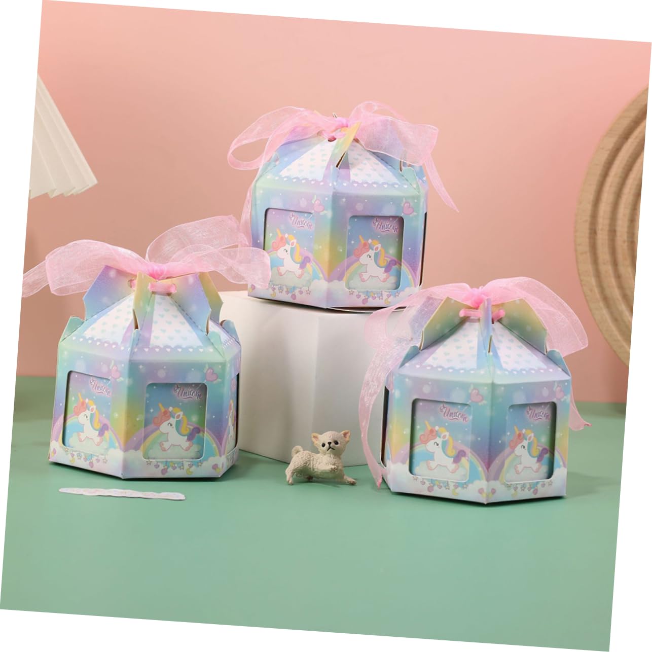 FRCOLOR Scatola per Confetti 50 Pezzi in Carta Nastro per Matrimonio