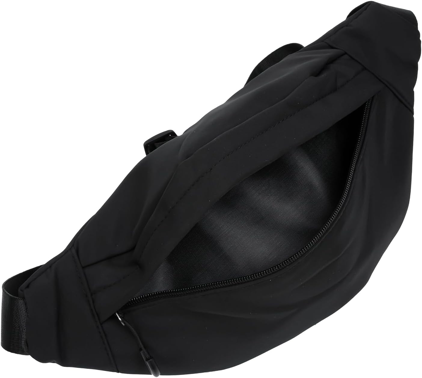 Waist Bag for Men Women | Cross Body Fanny Pack Sling Bag for Hiking, Travel, Camping, Outdoor Sports, Cycling | Money Belt with Adjustable Strap, BLACK, 34 cm x 15 cm x 5 cm, Fashion Waist