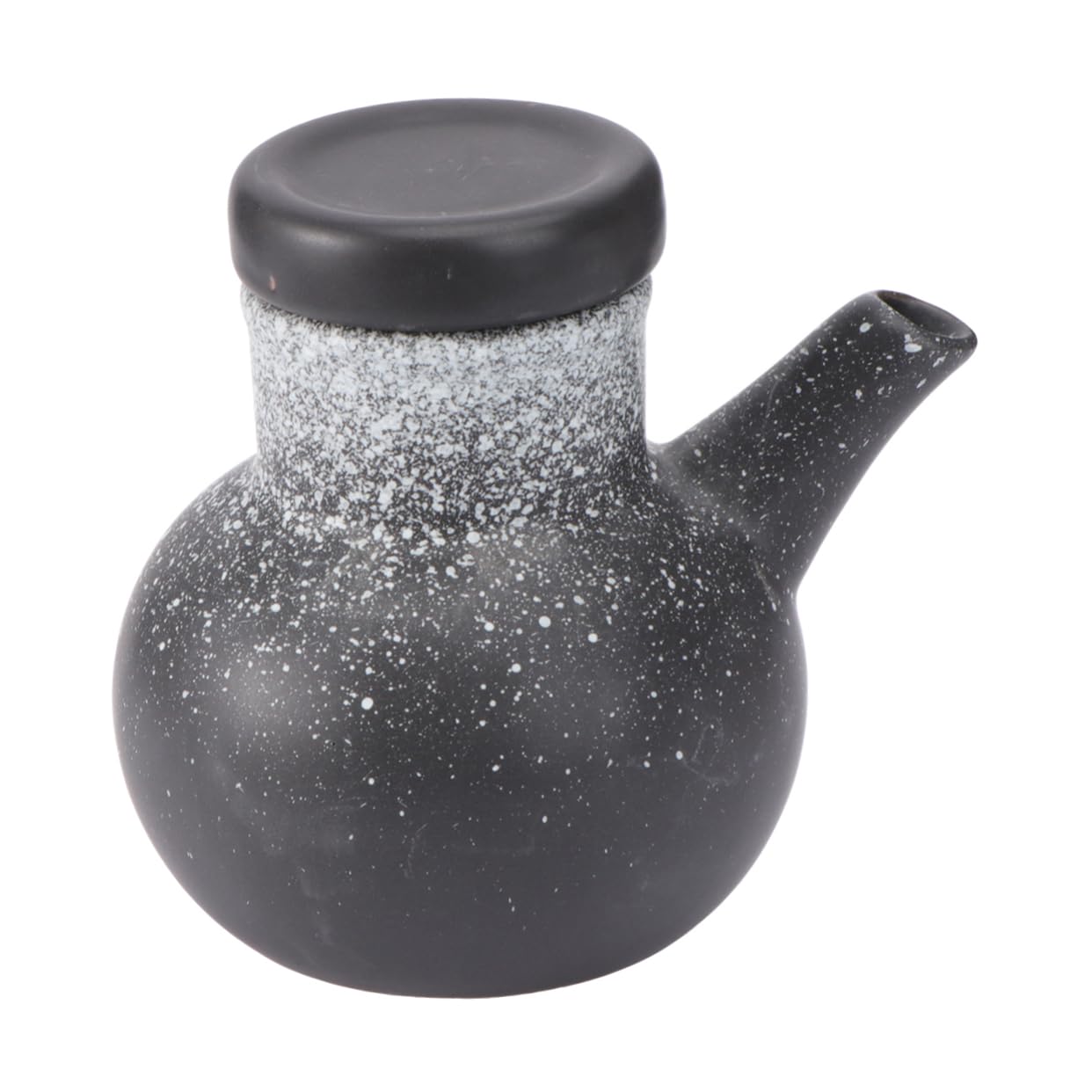 OKUMEYR 1Pc Ceramic Condiment Pot for Kitchen Soy Sauce Storage Bottle Stylish Seasoning Container Unique Design for Organized Cooking Practical Kitchen Accessory