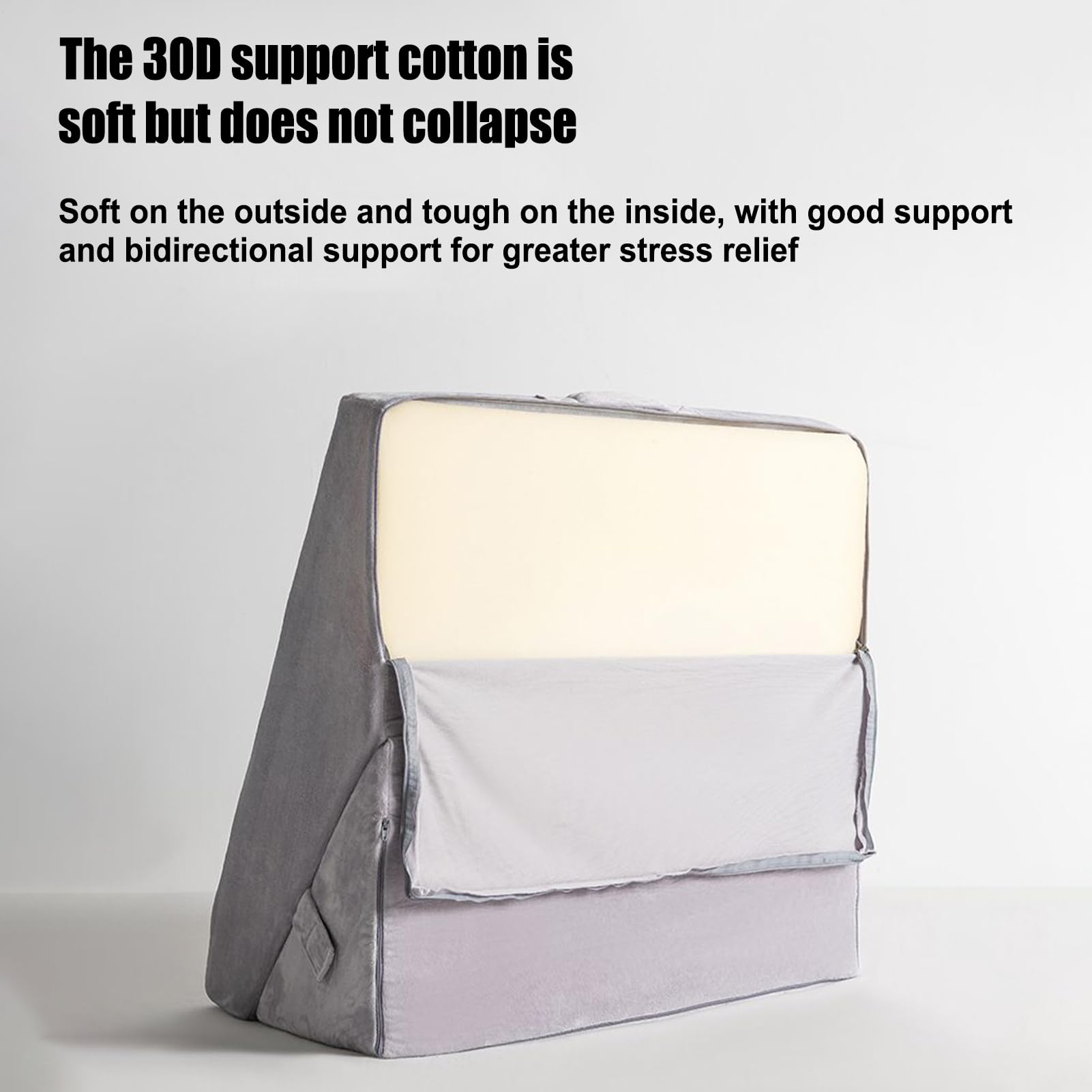 Almohada Cuña Para Dormir Almohada Con Inclinación Ajustable Y Diseño | Cojín Para Alivio De Molestias De Espalda Para En Hogar, Cama, Embarazo, Personas Mayores, Lectura Y
