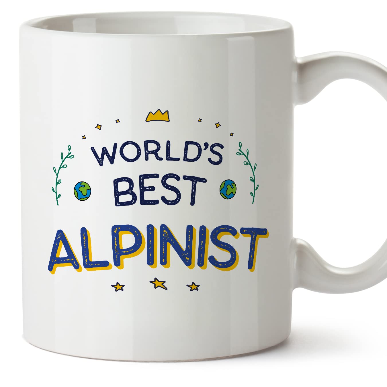 MUGFFINS Alpinist Mug - in English - World's Best - Funny Gift for Colleagues - Ceramic 11oz Mug โ image 1