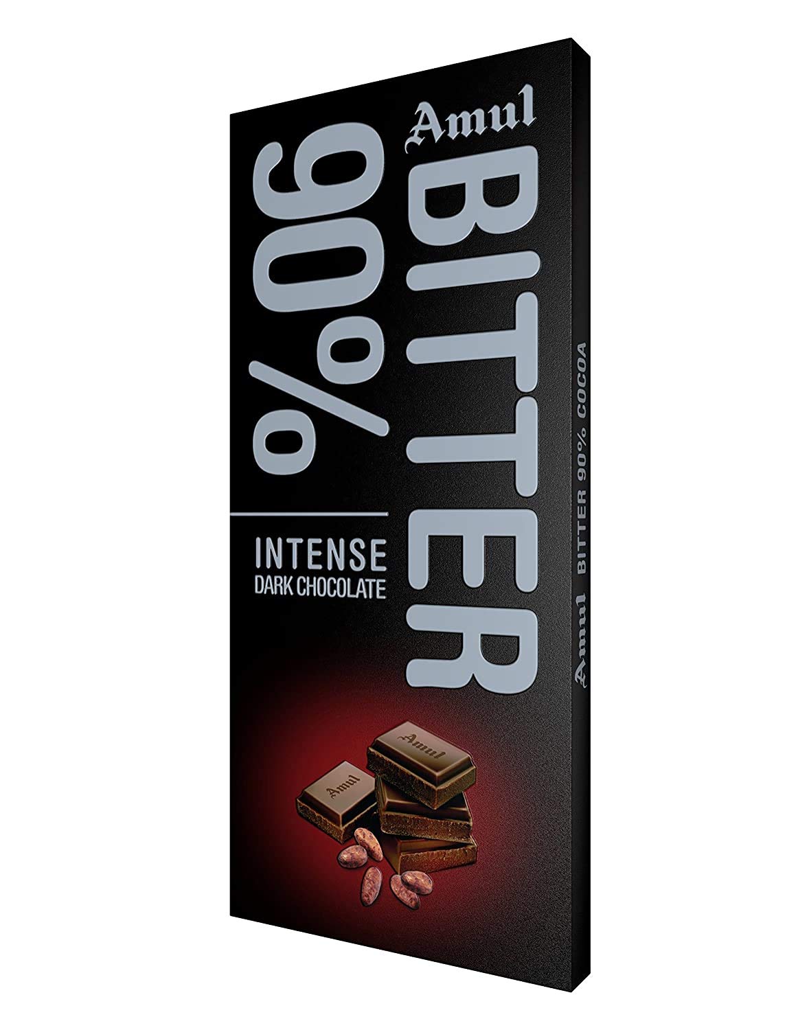 Amul 90% Bitter Chocolate, 125GM (Pack of 2) 2