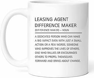 Leasing Agent Definition Mug - Property Manager Coffee Cup - Real Estate Funny Gift From - Rental Specialist Tea Mugs - Housing Consultant Cups - 11 Oz Ceramic Gifts For Agents, Birthday, Him, Her