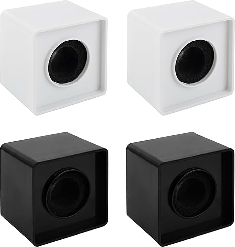 Miniatura 10 de AUEAR, Logotipo cuadrado del micrófono DIY en forma de cubo de la bandera del micrófono para la entrevista de noticias Blanco,Blanco & negro