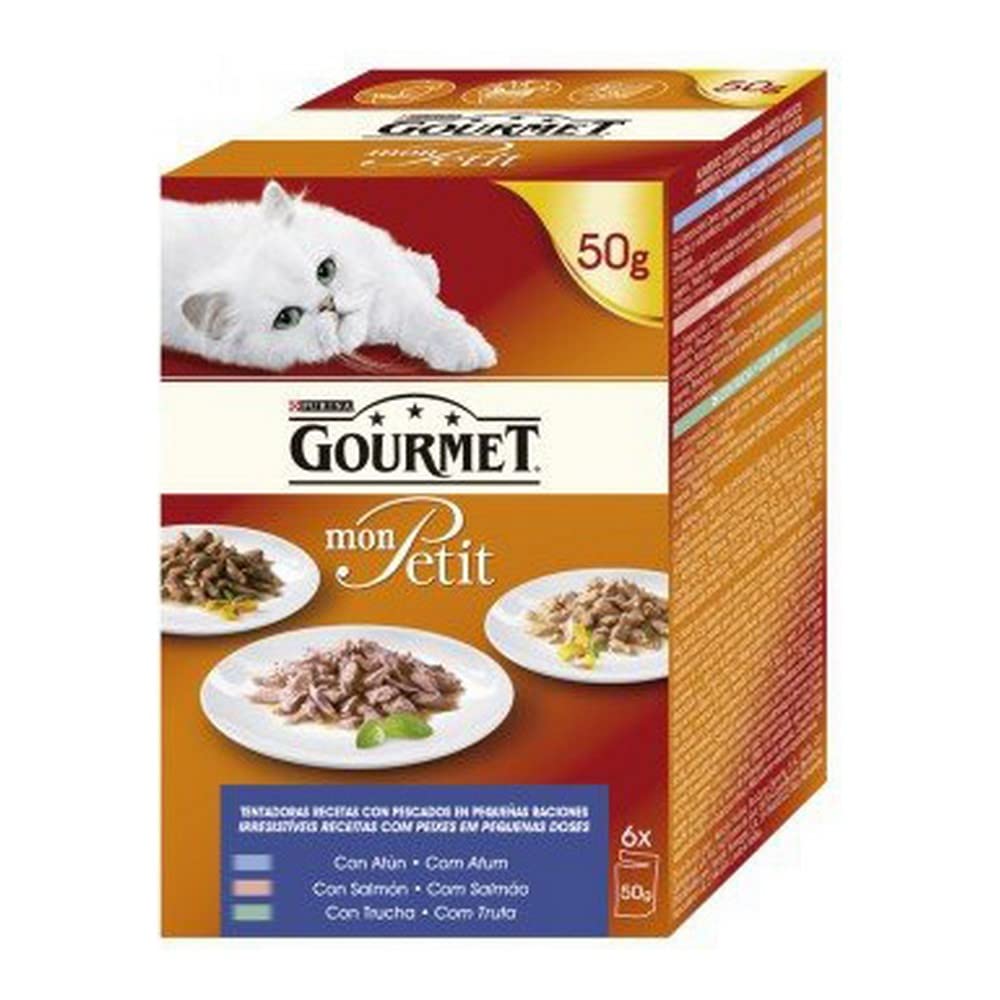 | Comida Húmeda para Gatos Purina Gourmet Mon Petit Selección Pescados en sobres de 50 gr.