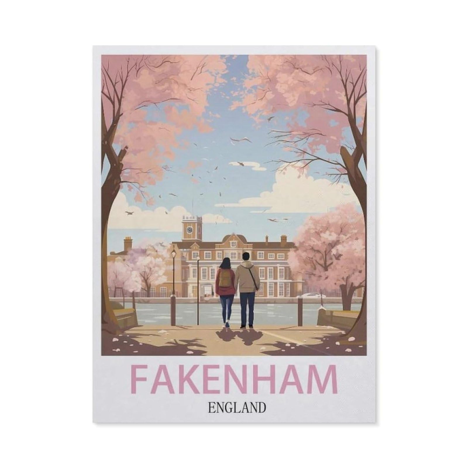 Funny Metal Tin Signs，Fakenham England(20x30cm）