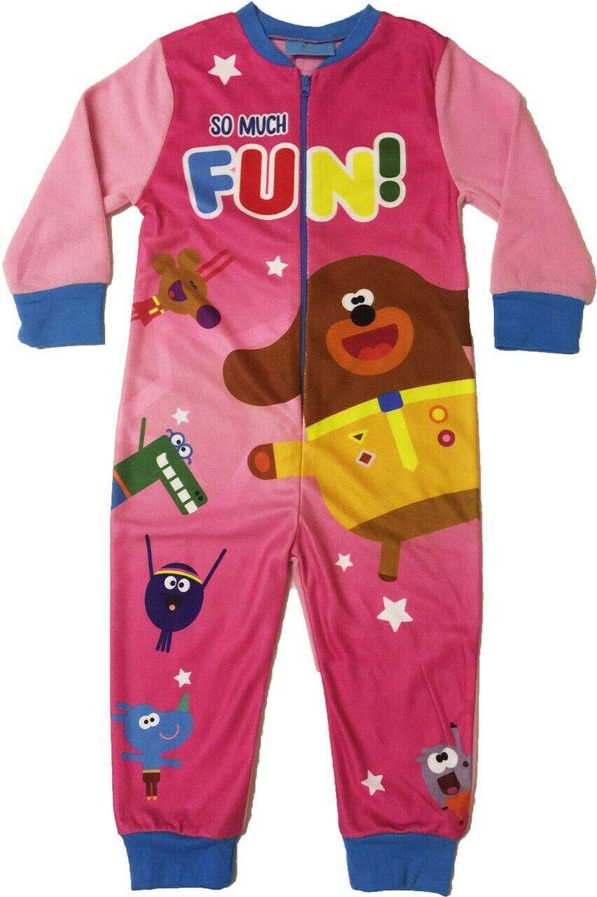 Girls Hey Duggee All in One Pyjamas One Piece Nightwear Loungewear Pink (18-24 Months)