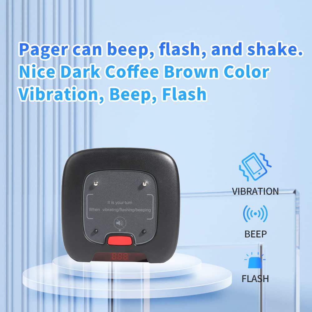 RETEKESS TD165 Restaurant Pager System Coasters Beeper Buzzer Bell Vibrator For Food Truck Bar Coffee Church Hotel - 7 - View #13