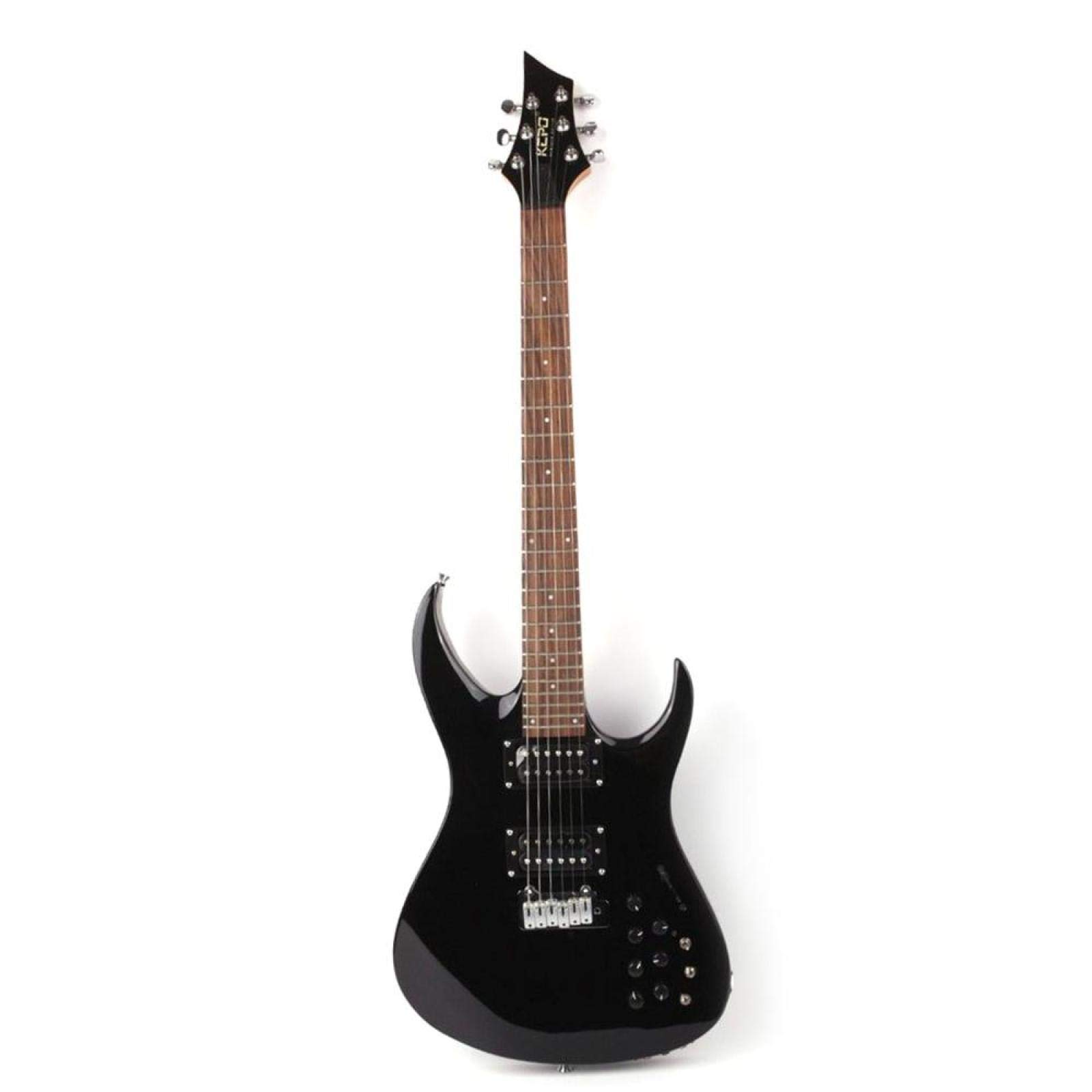 Chitarra elettrica silenziosa incorporata effetto portatile da viaggio nera
