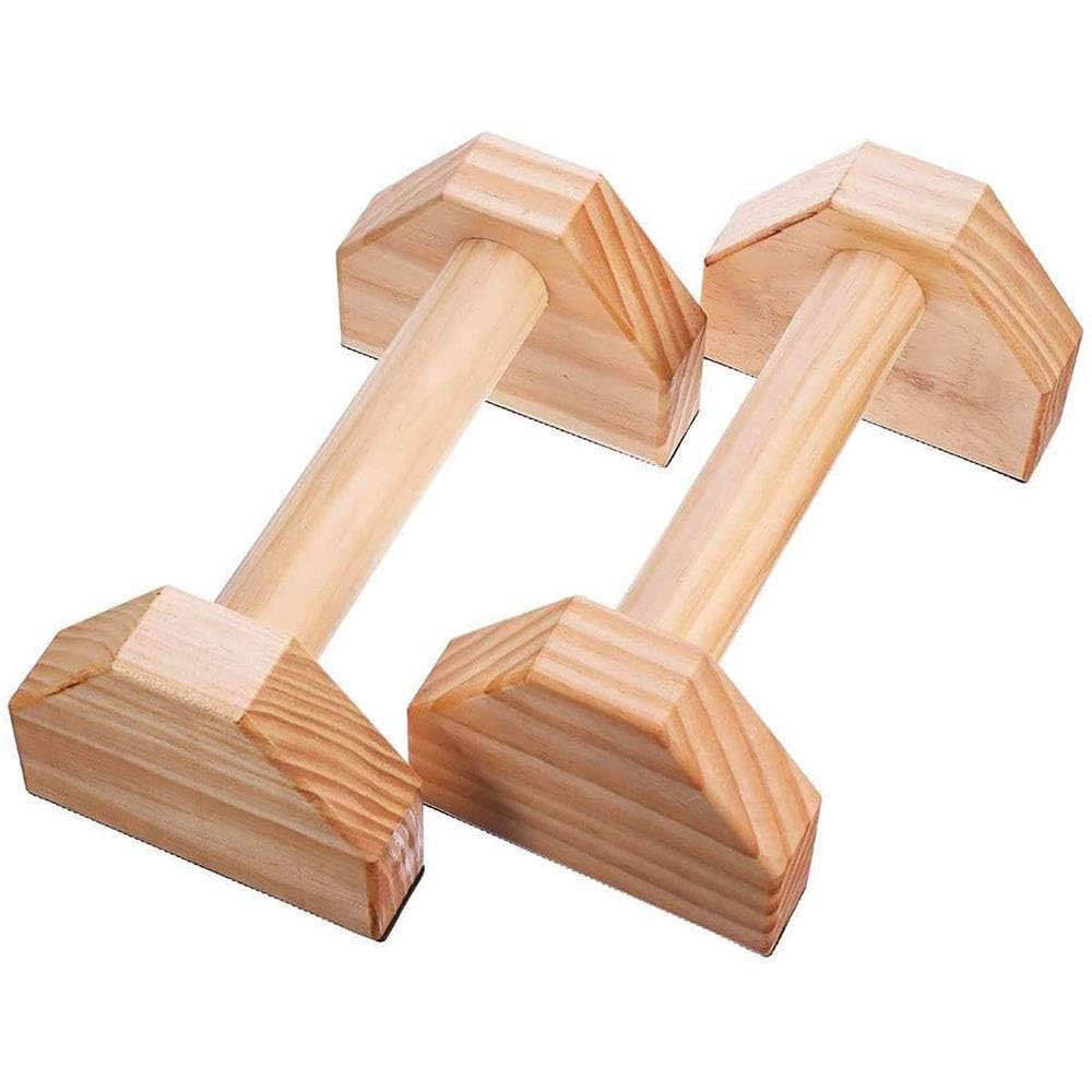 ウエイトトレーニング High Quality Wooden Parallettes Ultra Fitness Gear 18 Inch Parallettes, Good for L Sits