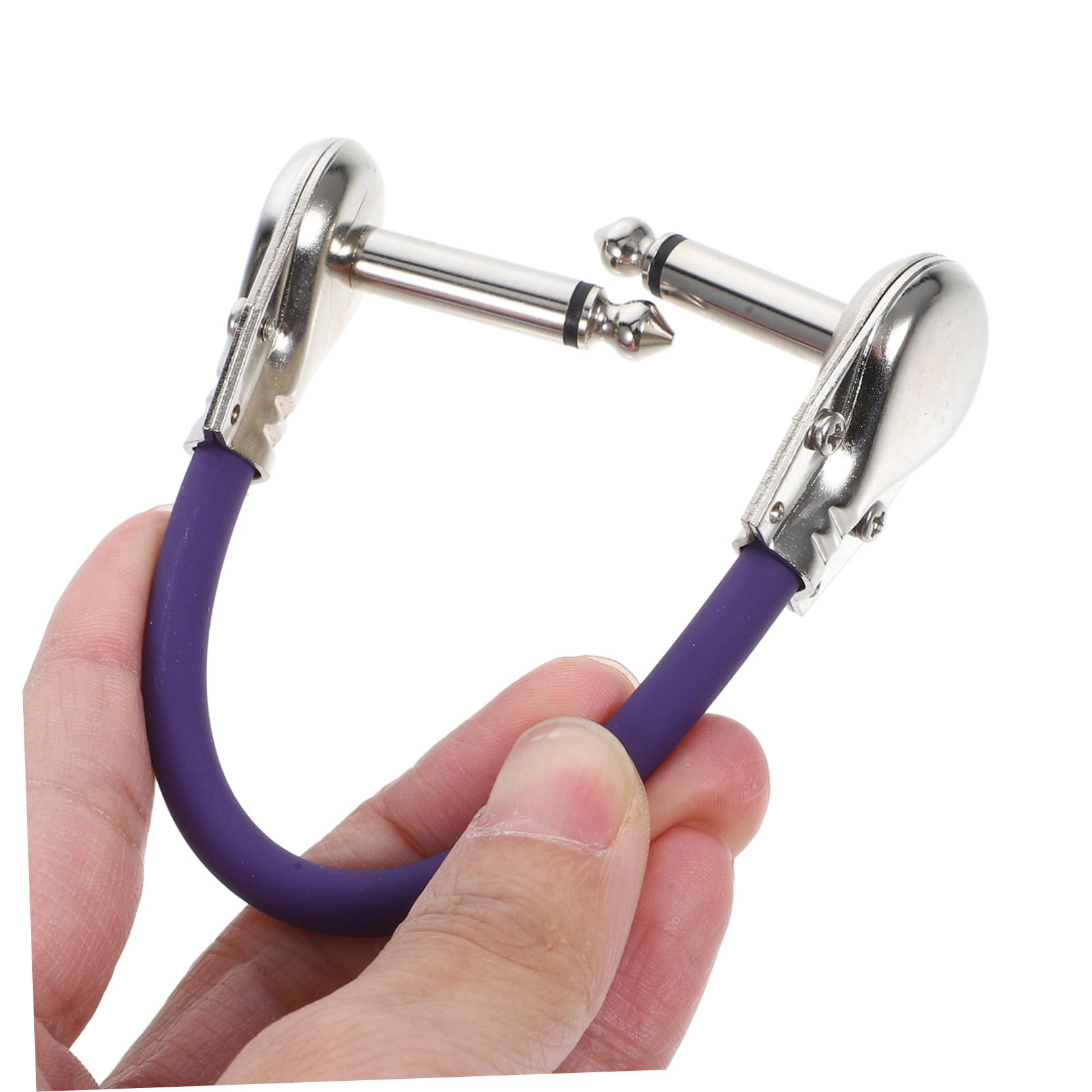 TOYANDONA Cables de Conexión para Guitarra de 6, 35mm, 6 Piezas | Pu y Cobre, Formato Plano de 15cm, Diseño Plug-and-play para Espacios Reducidos