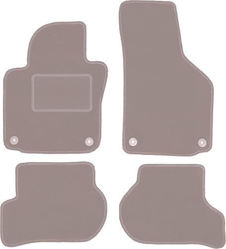 Alfombrillas de Terciopelo Beige para Coche, diseñadas para: Volkswagen Golf Vi 
