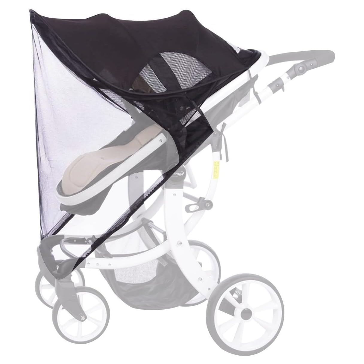 Kyowoll Toldo Protector Solar Universal para Cochecito de Bebé - Bebé Coche Carritos de viaje Paseo Sombrilla Parasol Protección UV 50+ con Malla Transpirable (Con mosquitera)