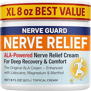 Neuropathy Nerve Relief Cream – Extra Large 8 oz – Maximum Strength for Feet Hands Legs Toes Back – Natural Ingredients Arnica Aloe Vera MSM Vitamins – Fast-Acting Soothing Relief – Super Value 8 oz