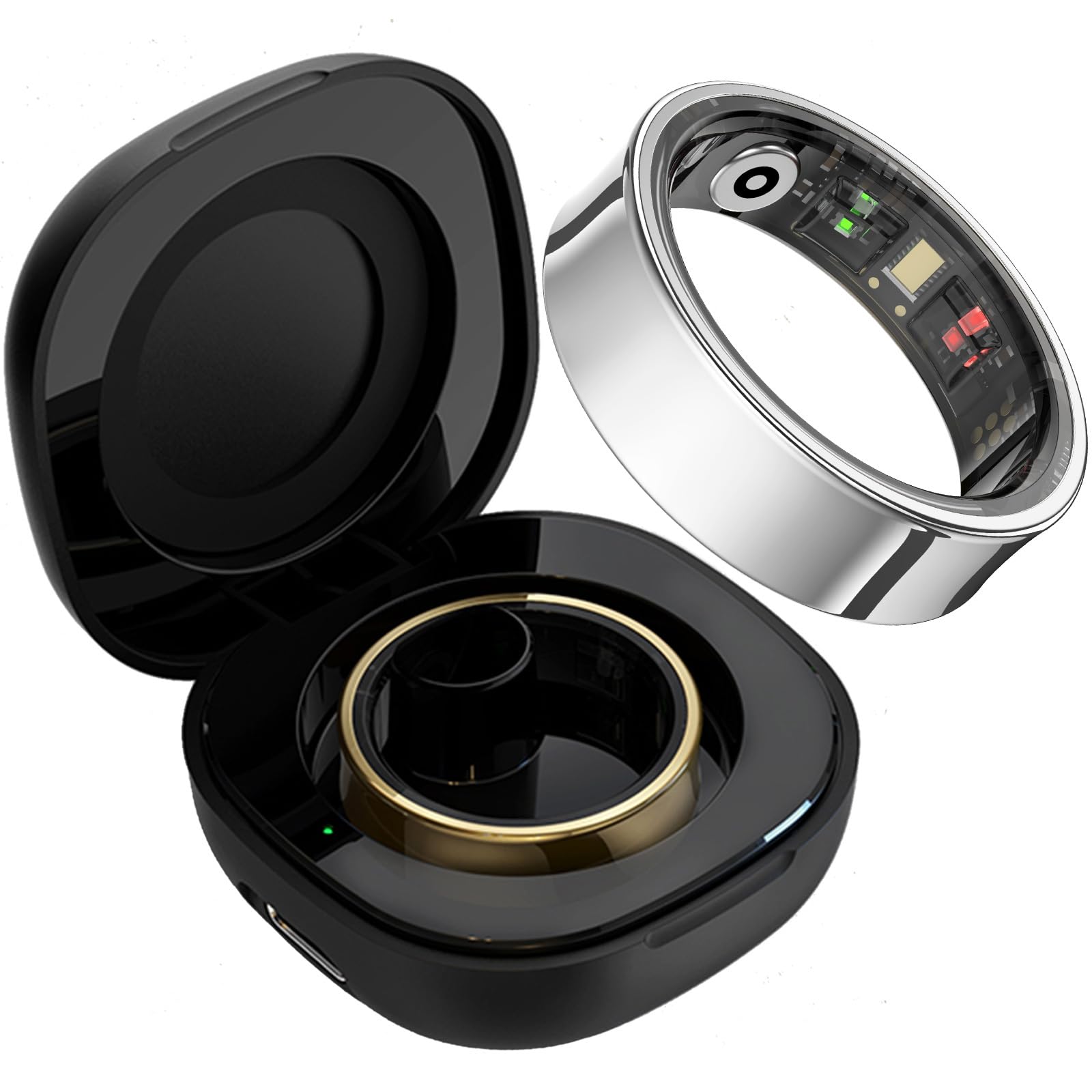 findtime Anello intelligente per uomo e donna, IP68, impermeabile, per fitness, contapassi, calorie, monitoraggio del sonno, smartphone Android, iOS, promemoria fisiologico, monitoraggio delle
