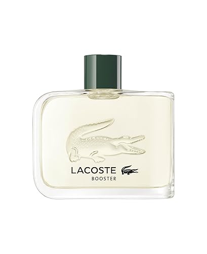 Lacoste - Booster Eau de Toilette - Fragancia para hombre - Fougere Aromatic - Con notas de menta, lavanda y madera de cedro - 4.1 Fl Oz