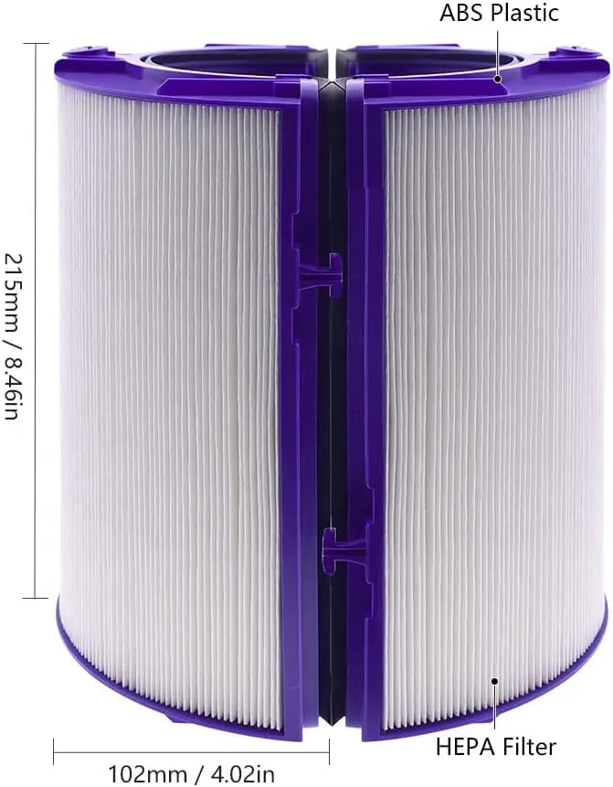 Replacament HEPA and Energetic Carbon Filter 970341-01 Suitable with Dyson Air Purifiers (HP06 and TP06) and Humidifiers (PH01 and PH02)