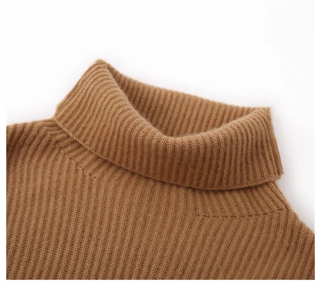 Haitpant Maglione da donna a collo alto in 100% cashmere, per autunno e inverno, lavorato a maglia, maglia calda