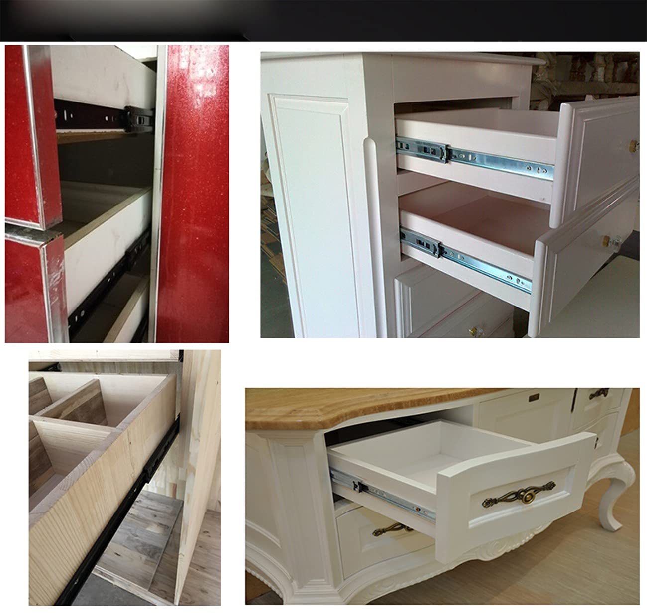 READY STOCK] Full Extension Drawer Slide Soft Closing Ball Bearing Heavy Duty Cabinet With Screw 10″ 24″ I.13144049 - View #7