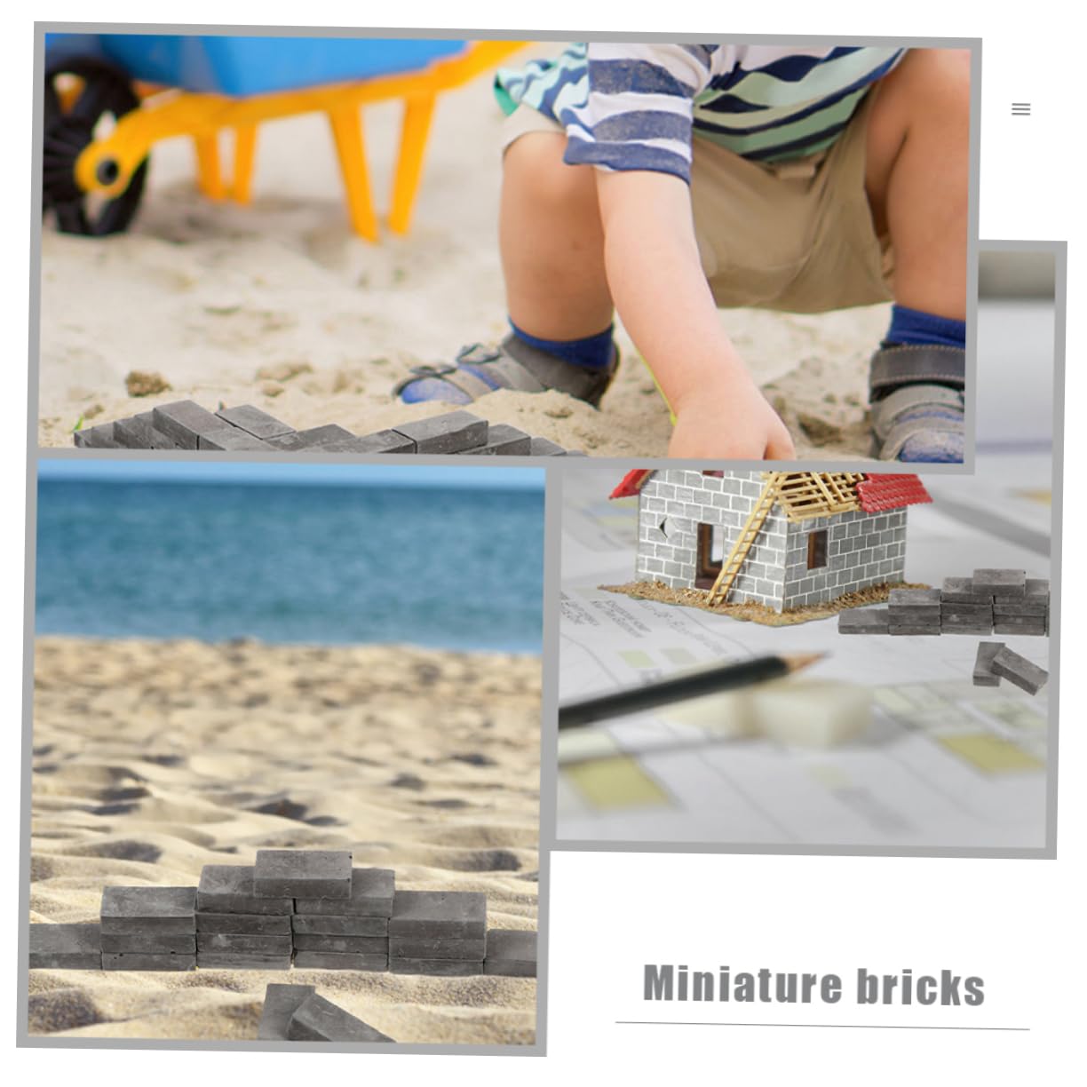 Gogogmee Miniature Brick Building Set 100Pcs Clay Diy Simulation Bricks for Micro Landscape and Dollhouse D Cor - Image 2