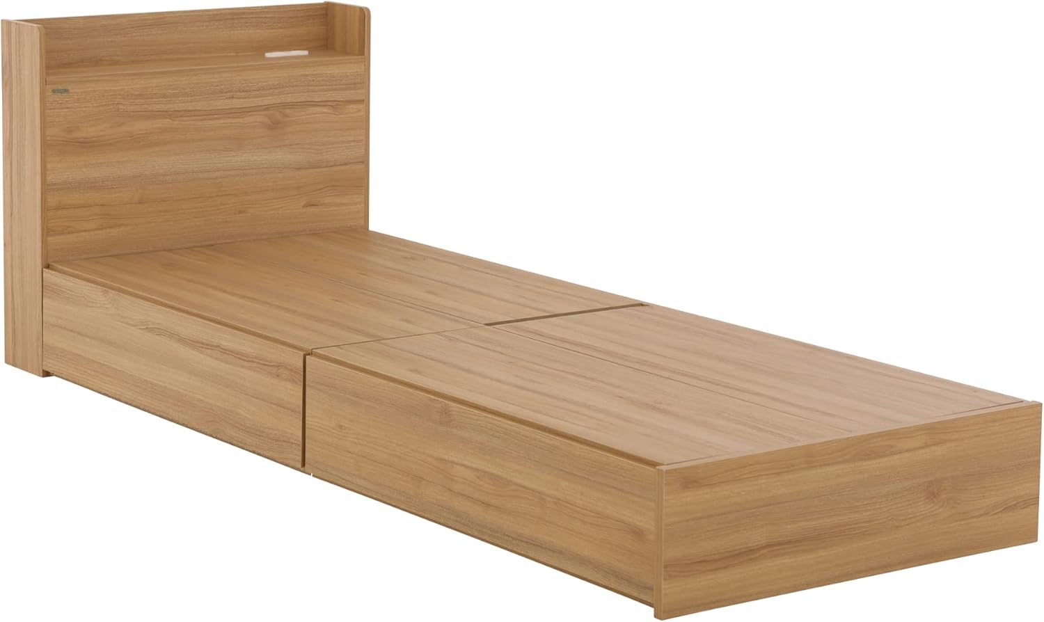 タンスのゲン ベッド セミダブル 天然木 北欧パイン材使用 宮棚 2口