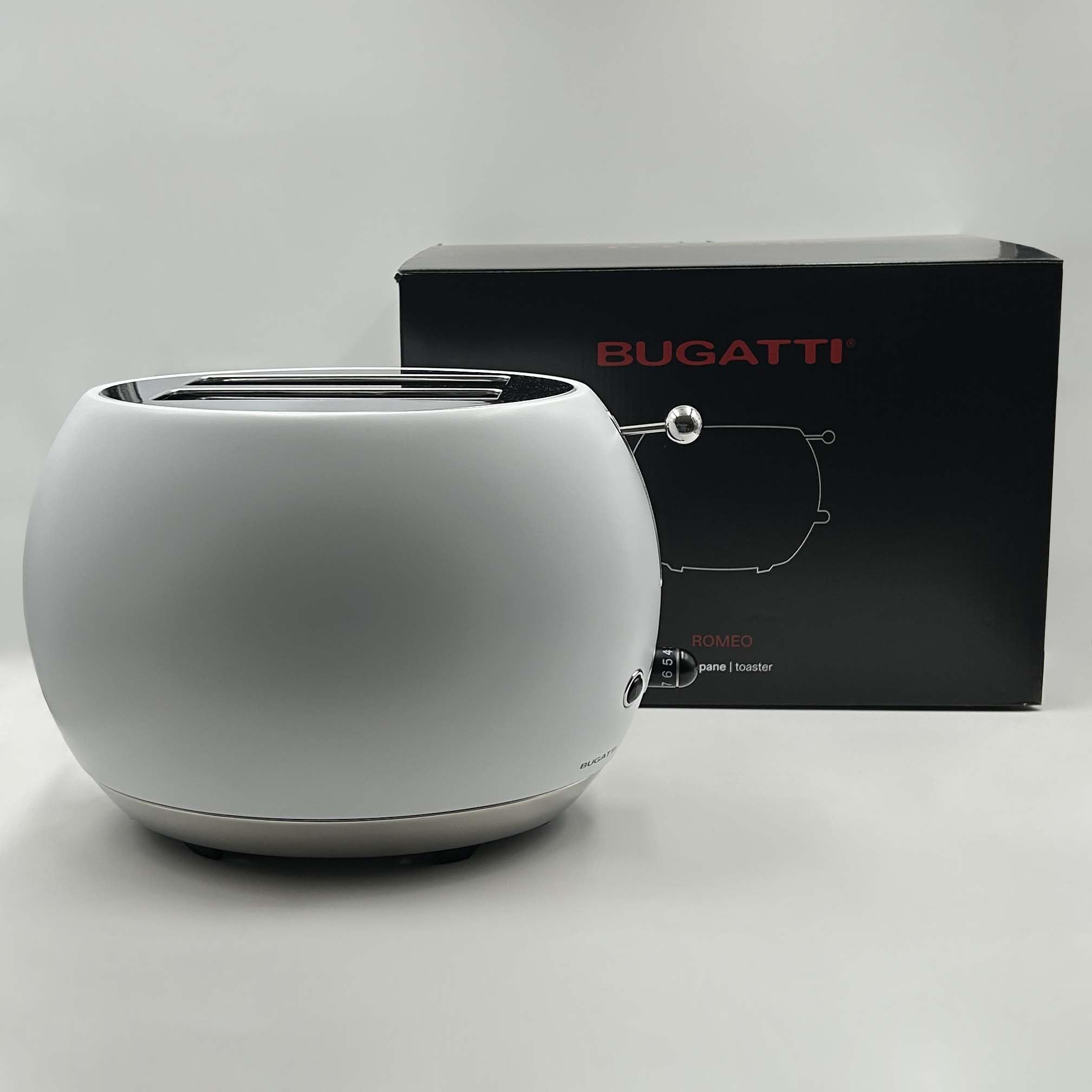 BUGATTI Romeo, tostapane multifunzione in acciaio inox, 7 livelli di rete, 4 funzioni, pinze non incluse, 870-1035 W (bianco opaco)