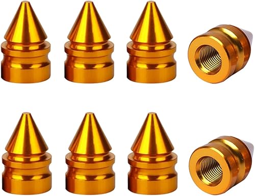 Osilly Tapones para válvulas de neumáticos de automóvil, paquete de 8 tapones de presión de aire de aleación de aluminio, accesorios universales a