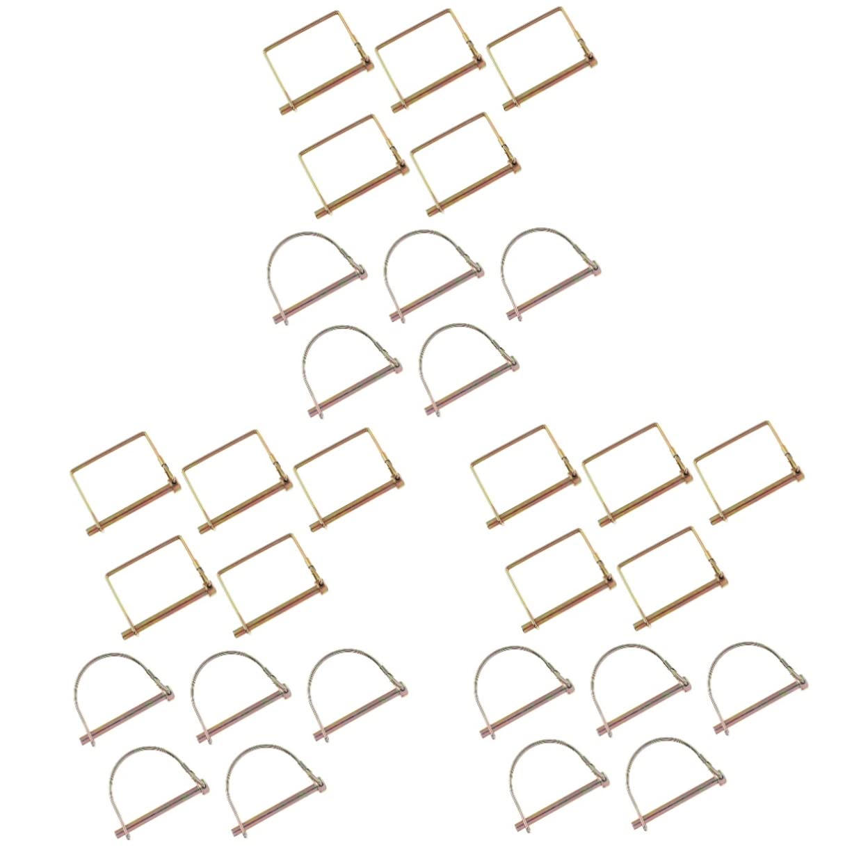 YARNOW 30 Pcs Square Pin d Type Pin Retainer Clips Trailer Hitches Tow Truck Heavy Duty Lynch Pin Safety Coupler Pin Linch Pin Ring Safety Pin for Trailer Square Coupler Pin Linch Pin