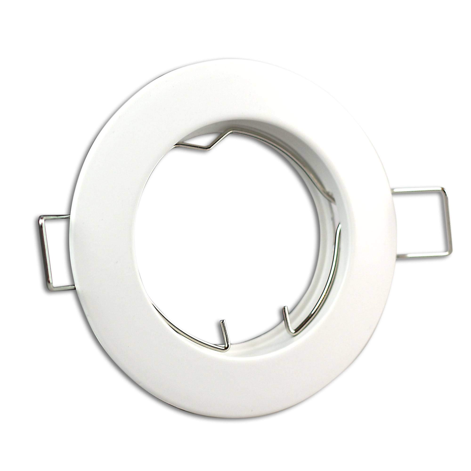 6x Downlight LED Noir Rond 5 Watts Blanc Chaud 12V - MR16