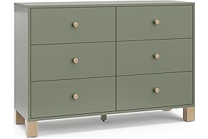 Storkcraft California 6-Drawer Double Dresser - Greenguard Gold Certified