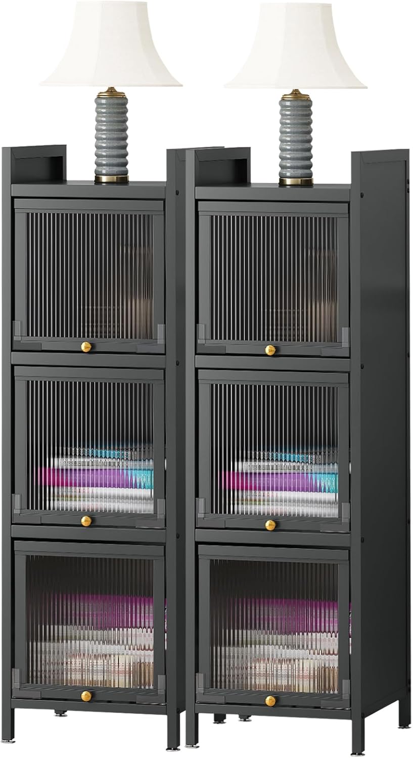 SUZEPER Modern 3 Tier Storage Narrow Metal