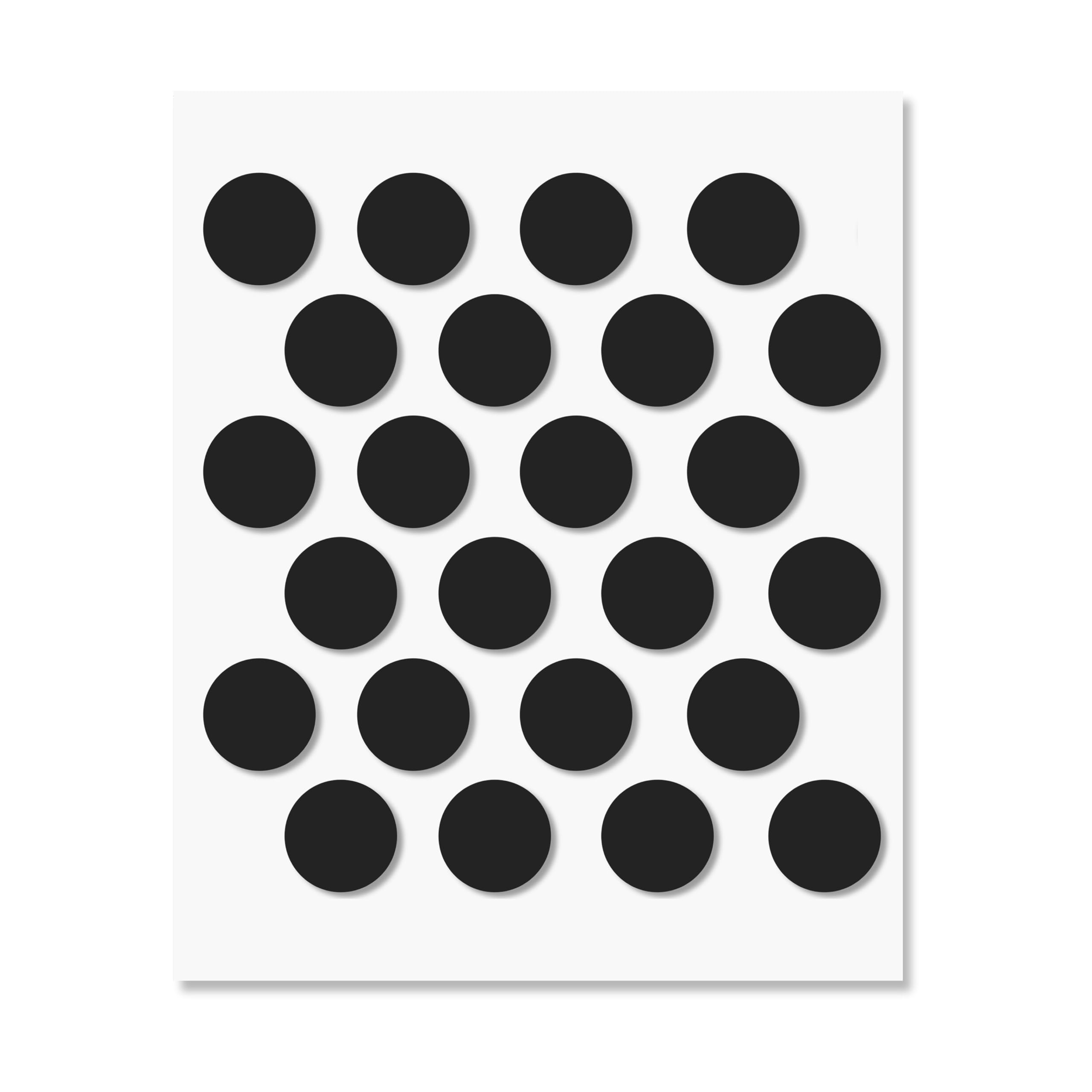 Self-Adhesive Screw Hole Stickers - Peel Stick Dust Proof Tape, Water Resistance PVC Caps for Wood Cabinets, Furniture, Drawer, Wardrobe, Kitchen, Table (Black, 20 mm)