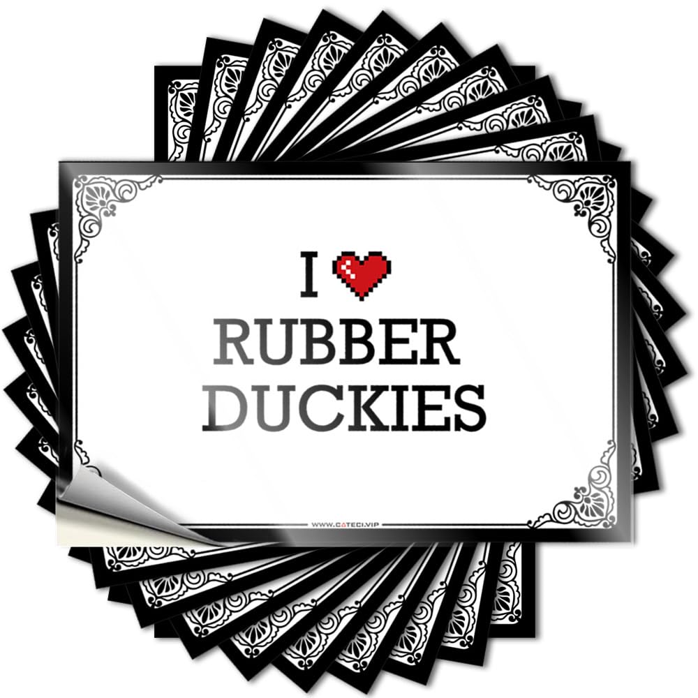 Bumper Helmet Coastal I Love Rubber Duckies for Billiards - Mens Office Decor Easy Peel Removable(12X18CM)