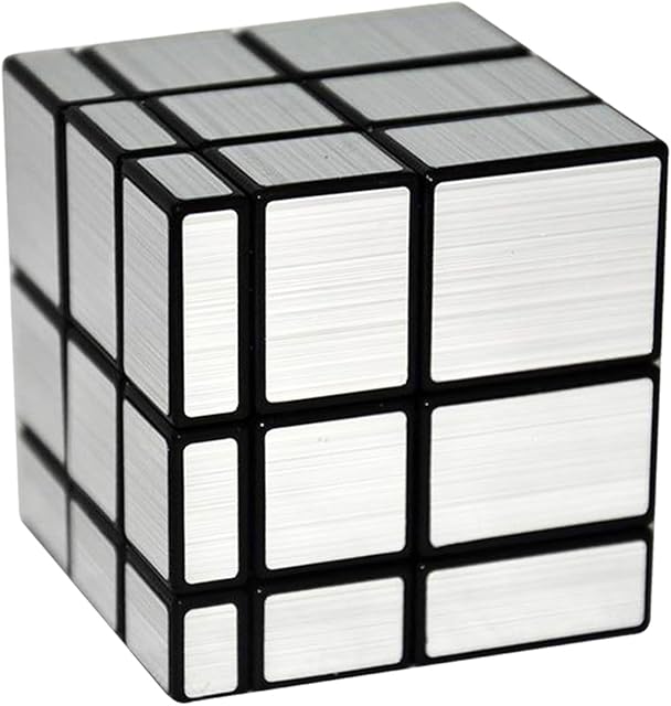 Easehome Mirror Magic Cube Speed Puzzle Cube with PVC Stickers for Kids and Adults, Black