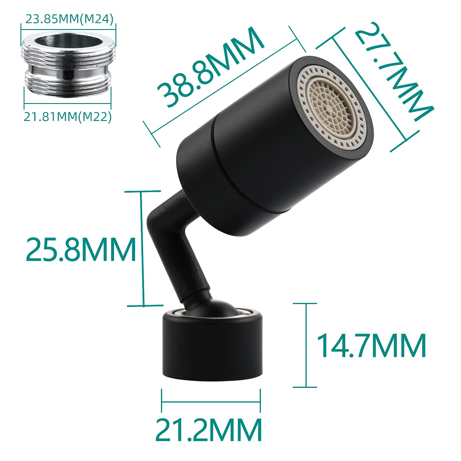 Kraan Beluchter Rvs 360 Graden Draaibare Kraan Was... – Vicedeal