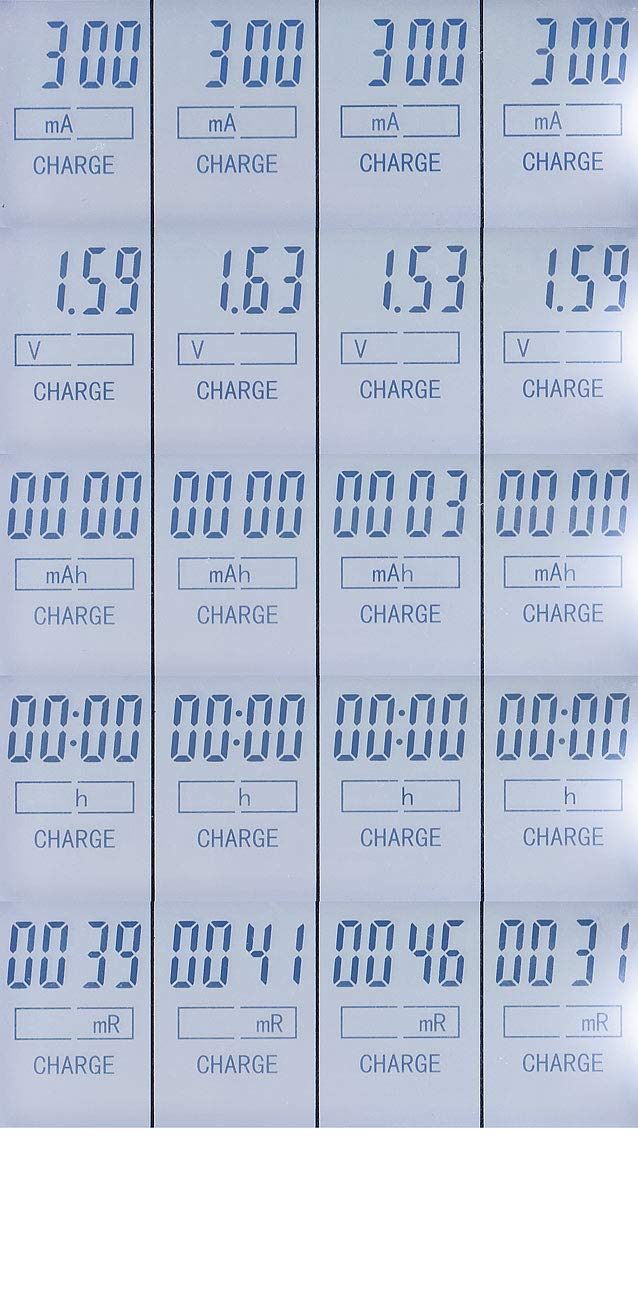 tka Caricabatterie rapido ad alte prestazioni per 4 batterie con display LCD e porta USB PX8933