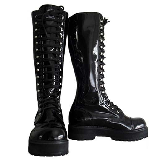 Coturno Vilela Boots Cano Alto Preto Couro Legítimo | Estilo e Durabilidade (Envernizado, BR, Adulto, Numérico, 38)