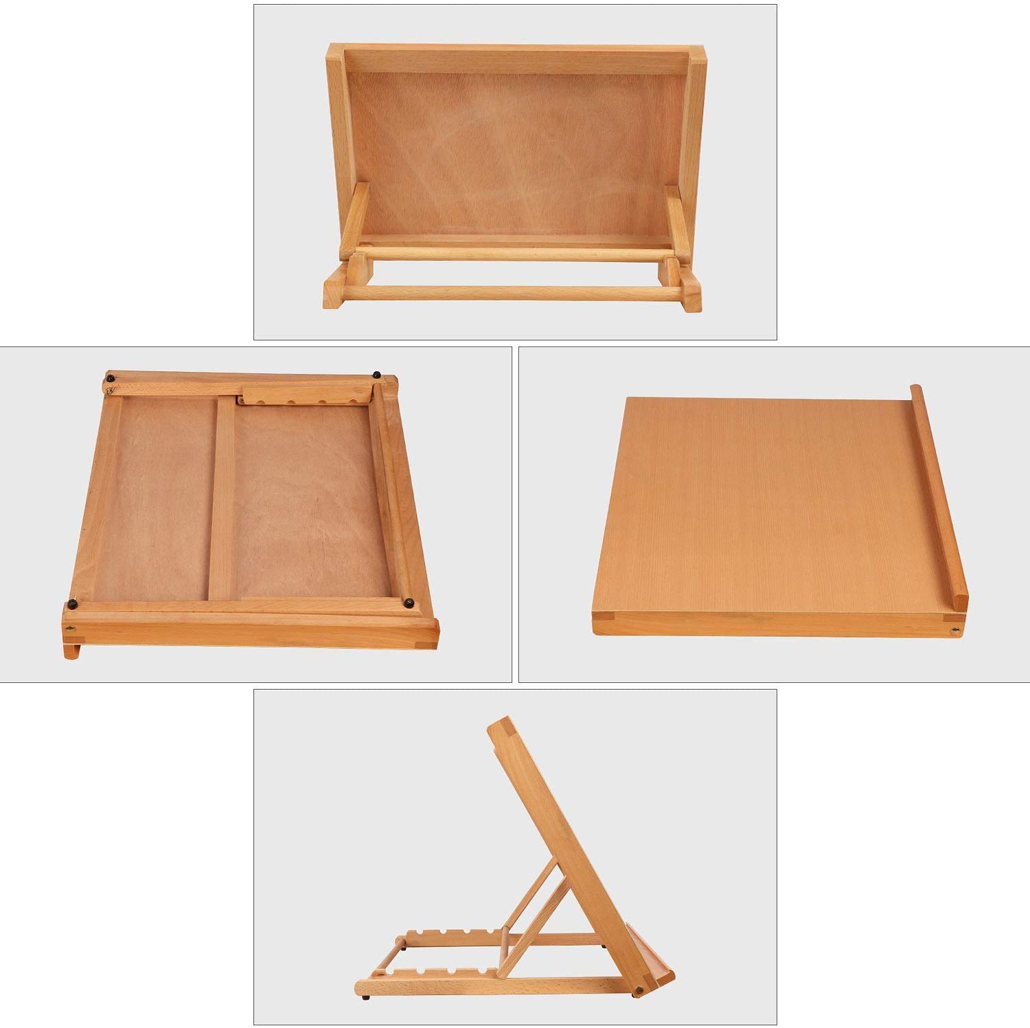 Soporte de exhibición de Lienzo para exhibición de Carteles, Caballete de Escritorio con ángulo de inclinación Ajustable portátil, Caballete de Dibujo para niños, Soporte,30cm