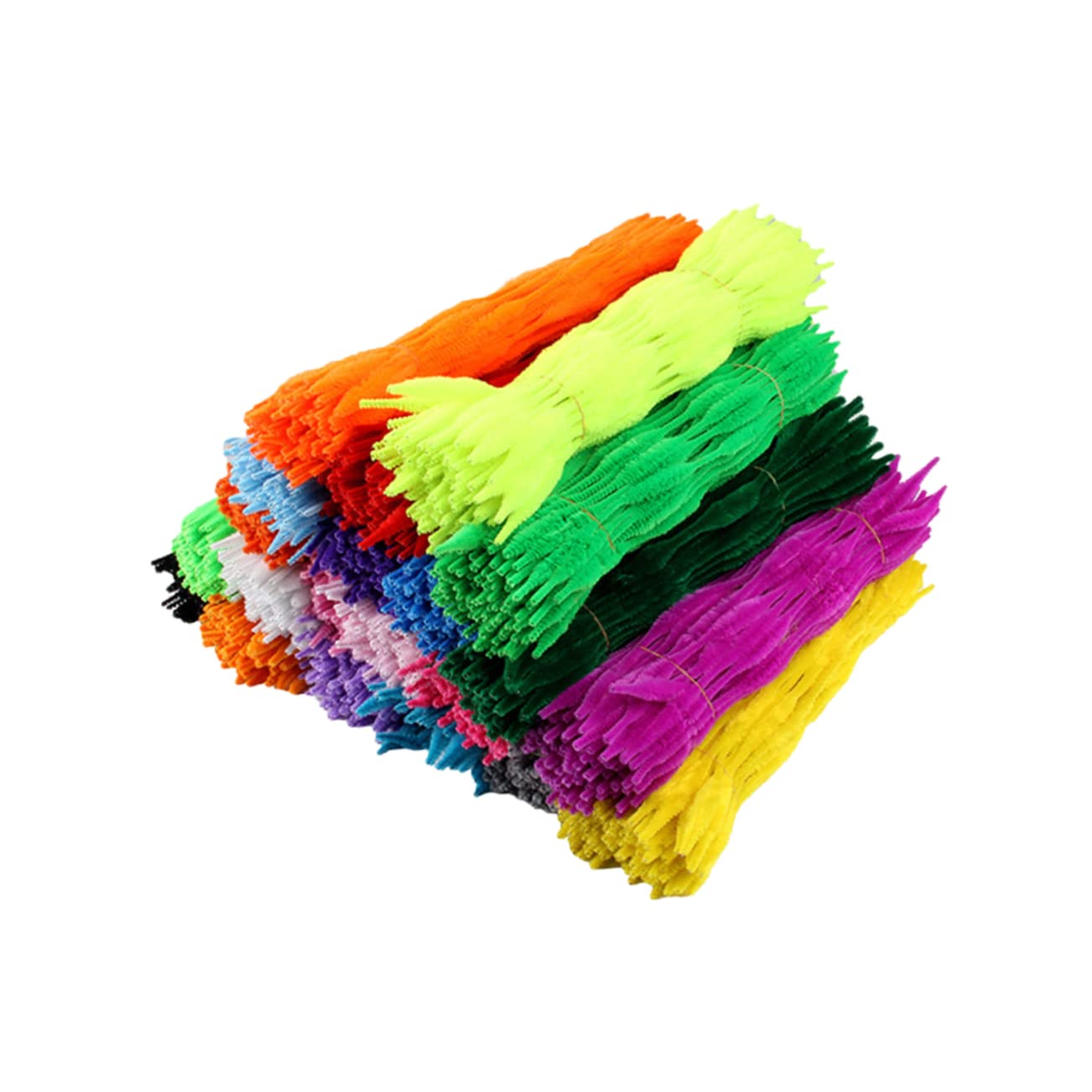 Operitacx 100pc Wavy Hair Twisted Stick Boys and Toys Fuzzy Sticks Thick Pipe Cleaners Preschool Educational DIY